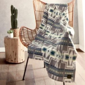 Pendleton Luxe Throw - Gray, Blue, Green, & White